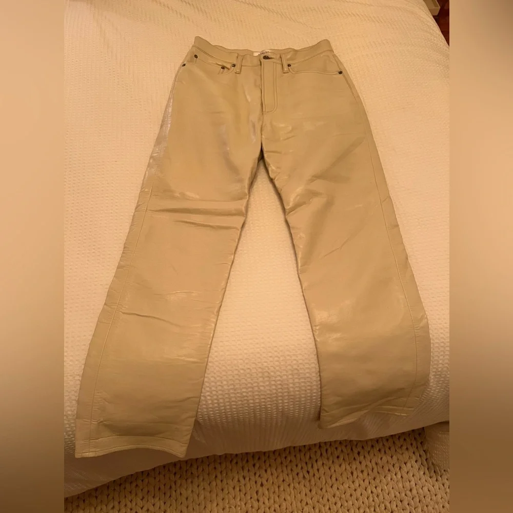 Agolde 90’s pinch waist vanilla leather pants - Picture 4 of 5